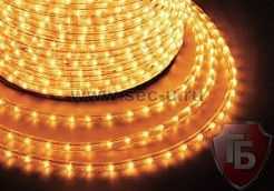 Дюралайт светодиодный, постоянное свечение(2W), желтый, 220В, диаметр 13 мм (бухта 100м) NEON-NIGHT