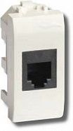 DKC Компьютерная розетка RJ-45 кат. 5Е, "Brava", 1 модуль, белая, код 76654B