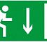 Знаки П/Б  Направление к эвакуационному выходу прямо  (150х300) 