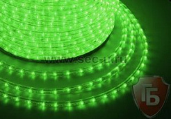 Дюралайт светодиодный, свечение с динамикой (3W), зеленый, 220В, диаметр 13 мм (бухта 100м) NEON-NIG