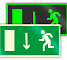 Знаки П/Б  Направление к эвакуационному выходу налево (150х300) (фотолюминесцентный) Т1