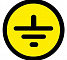 знак "заземление" 25х25