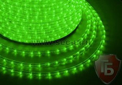Дюралайт светодиодный, эффект мерцания(2W), зеленый, 220В, диаметр 13 мм (бухта 100м) NEON-NIGHT