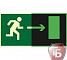 Знаки П/Б  Направление к эвакуационному выходу направо (150х300) (фотолюминесцентный)