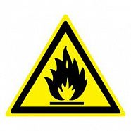 Знаки П/Б  Пожароопасно. Легковоспламеняющиеся вещества (200х200)